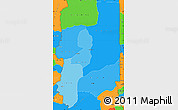 Political Shades Simple Map of Plateaux, political outside