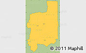 Savanna Style Simple Map of Plateaux, cropped outside