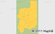 Savanna Style Simple Map of Plateaux, single color outside