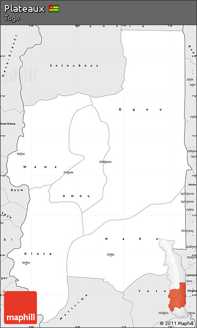 Silver Style Simple Map of Plateaux