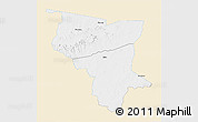 Classic Style 3D Map of Savanes, single color outside