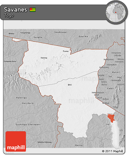 Gray 3D Map of Savanes