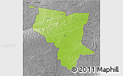 Physical 3D Map of Savanes, desaturated