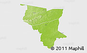 Physical 3D Map of Savanes, single color outside