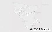 Silver Style 3D Map of Savanes, single color outside