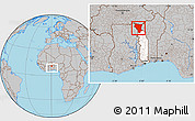 Gray Location Map of Savanes, highlighted country, within the entire country