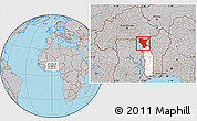 Gray Location Map of Savanes, highlighted country