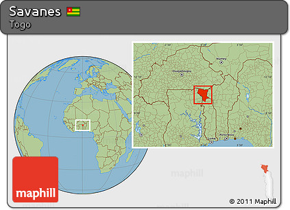 Savanna Style Location Map of Savanes