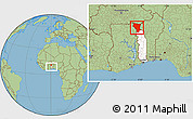 Savanna Style Location Map of Savanes, highlighted country, within the entire country