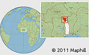 Savanna Style Location Map of Savanes, highlighted country
