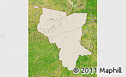 Shaded Relief Map of Savanes, satellite outside