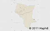 Shaded Relief Map of Savanes, single color outside