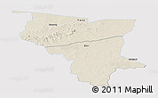 Shaded Relief Panoramic Map of Savanes, single color outside