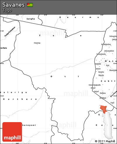 Blank Simple Map of Savanes
