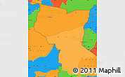 Political Shades Simple Map of Savanes, political outside