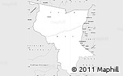 Silver Style Simple Map of Savanes