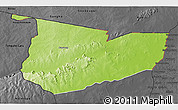 Physical 3D Map of Tone, darken, desaturated