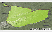 Physical 3D Map of Tone, darken, semi-desaturated