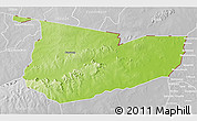Physical 3D Map of Tone, lighten, desaturated