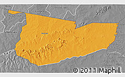 Political 3D Map of Tone, desaturated
