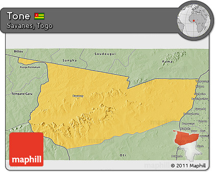 Savanna Style 3D Map of Tone