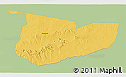 Savanna Style 3D Map of Tone, single color outside