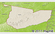 Shaded Relief 3D Map of Tone, physical outside