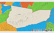 Shaded Relief 3D Map of Tone, political outside
