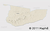 Shaded Relief 3D Map of Tone, single color outside