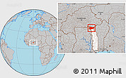 Gray Location Map of Tone, highlighted country