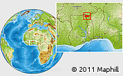 Physical Location Map of Tone, within the entire country