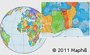 Political Location Map of Tone, within the entire country