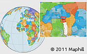 Political Location Map of Tone, highlighted country, highlighted parent region