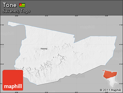 Gray Map of Tone, single color outside