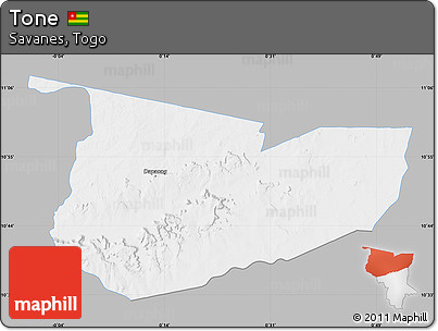 Gray Map of Tone, single color outside