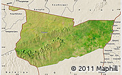 Satellite Map of Tone, shaded relief outside