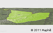 Physical Panoramic Map of Tone, darken, semi-desaturated
