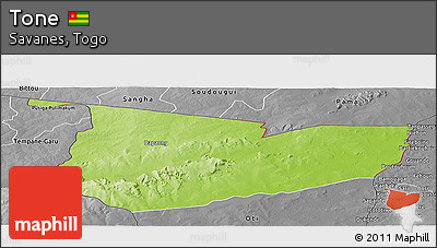 Physical Panoramic Map of Tone, desaturated
