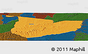 Political Panoramic Map of Tone, darken