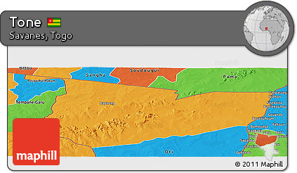 Political Panoramic Map of Tone