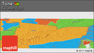 Political Panoramic Map of Tone