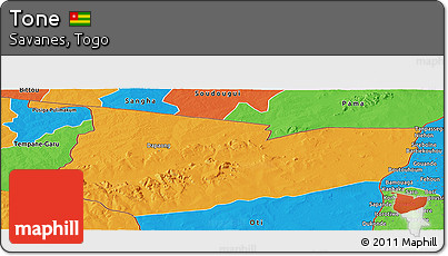 Political Panoramic Map of Tone