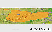 Political Panoramic Map of Tone, satellite outside