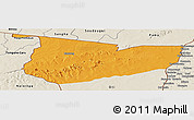 Political Panoramic Map of Tone, shaded relief outside