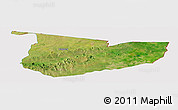 Satellite Panoramic Map of Tone, cropped outside