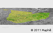 Satellite Panoramic Map of Tone, desaturated