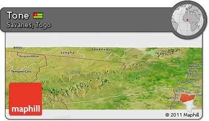 Satellite Panoramic Map of Tone