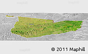 Satellite Panoramic Map of Tone, lighten, desaturated