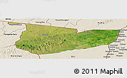 Satellite Panoramic Map of Tone, shaded relief outside