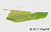 Satellite Panoramic Map of Tone, single color outside